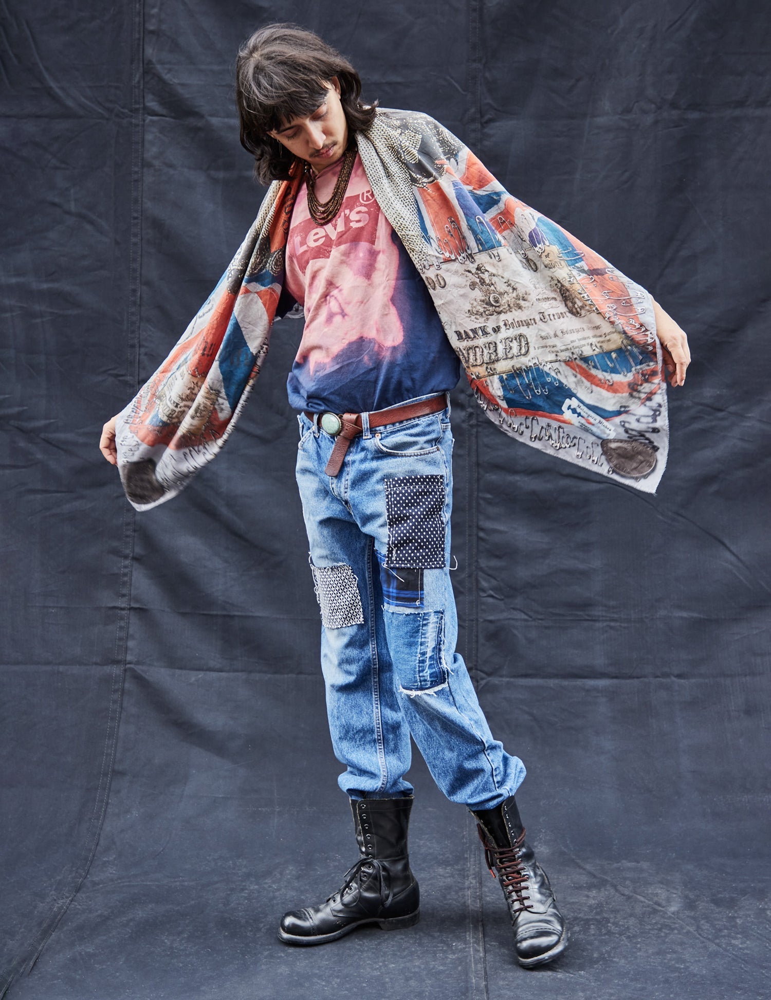 Customised  Patched Levis Jeans