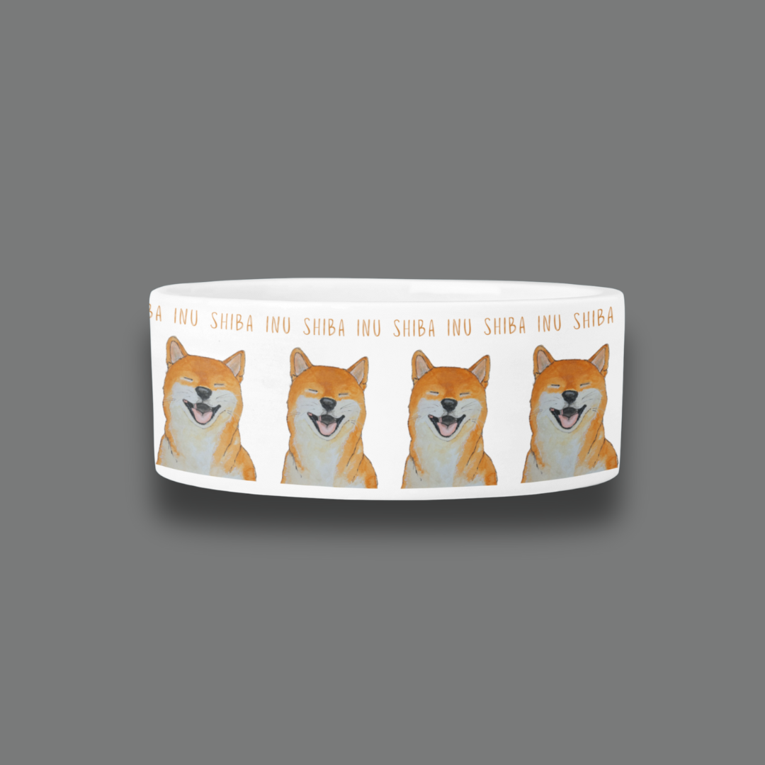 Shiba Inu Ceramic Dog Bowl