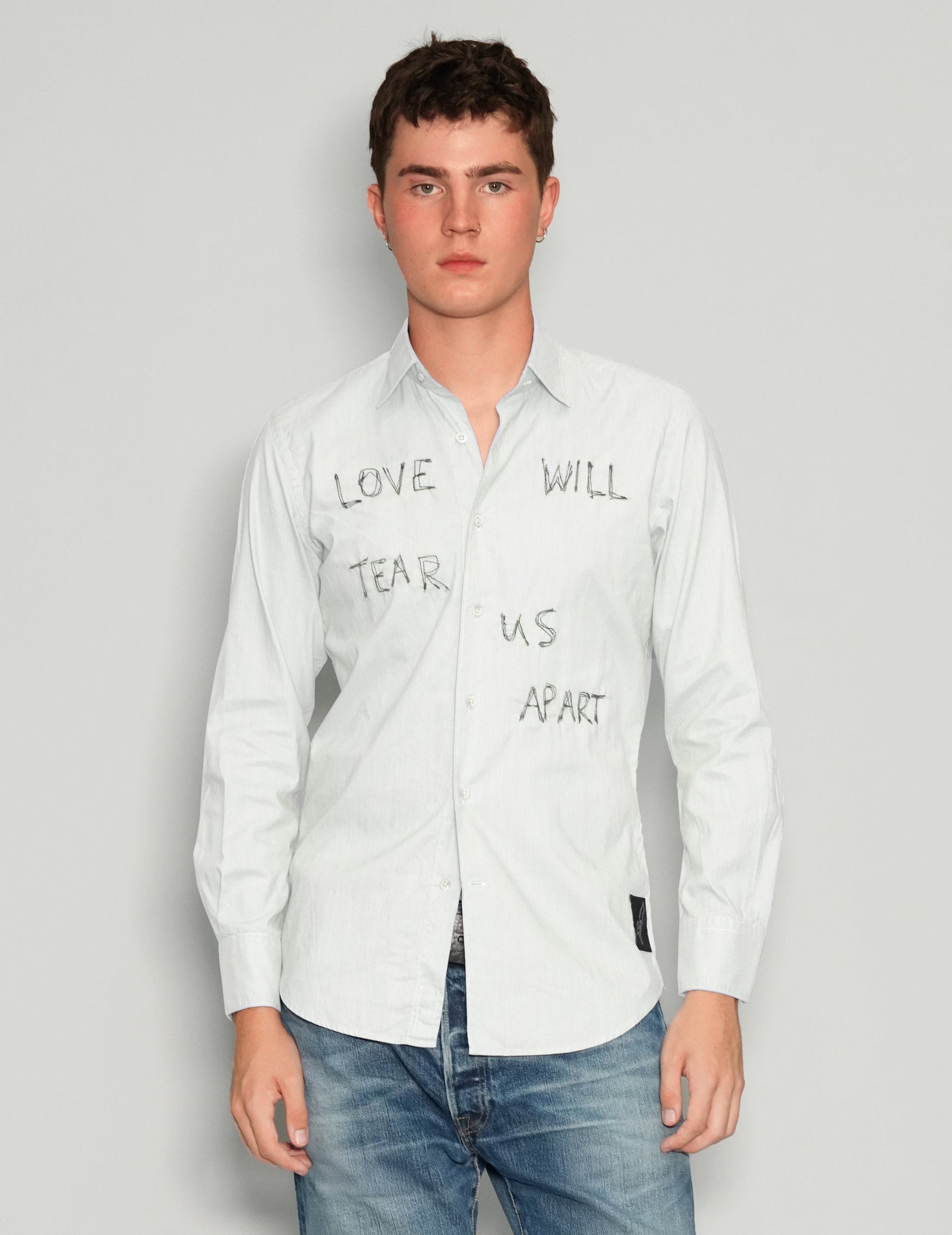 'Love Will Tear Us Apart' White Shirt