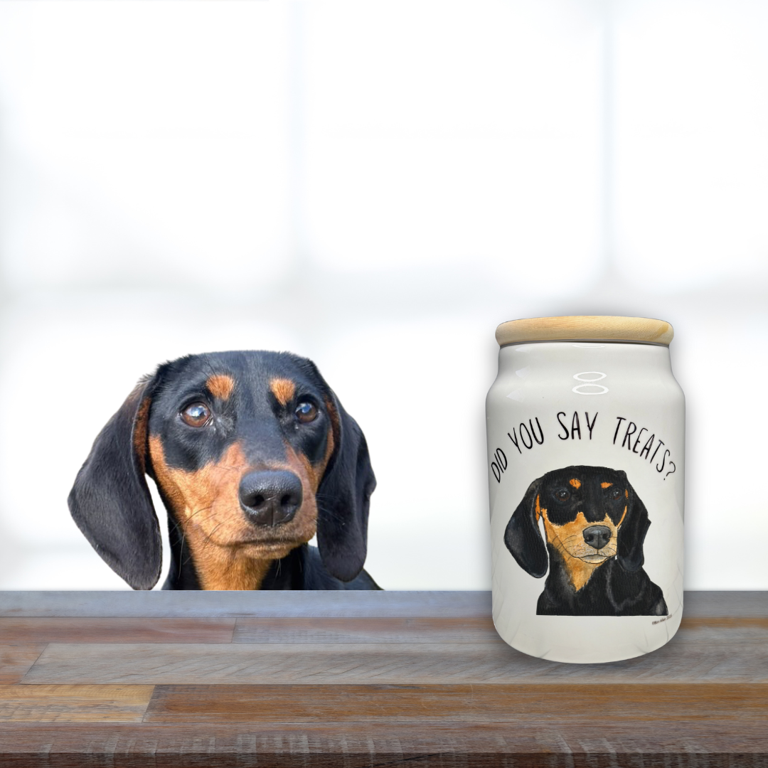 Handmade Dachshund Treat Jar – Because Snacks Deserve Style!