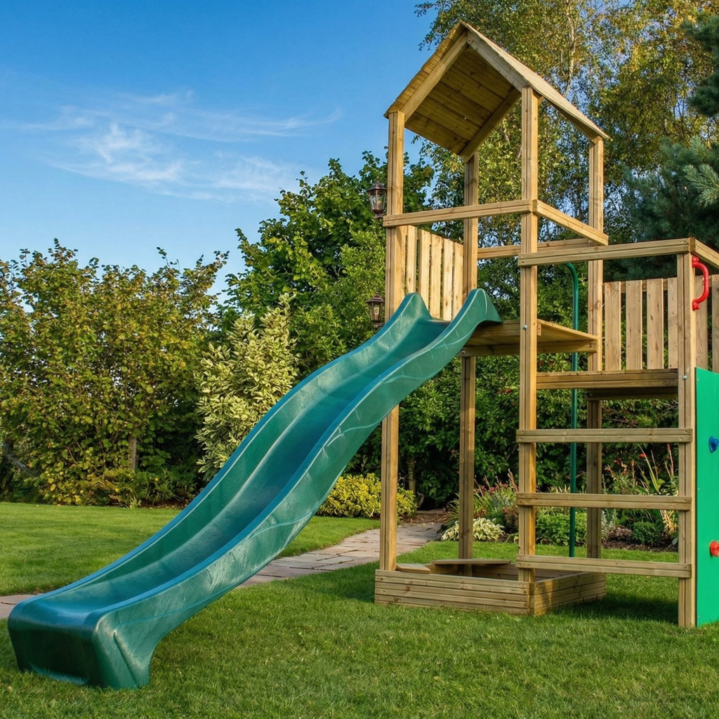 3m Green Children's Water Slide for Climbing Frames