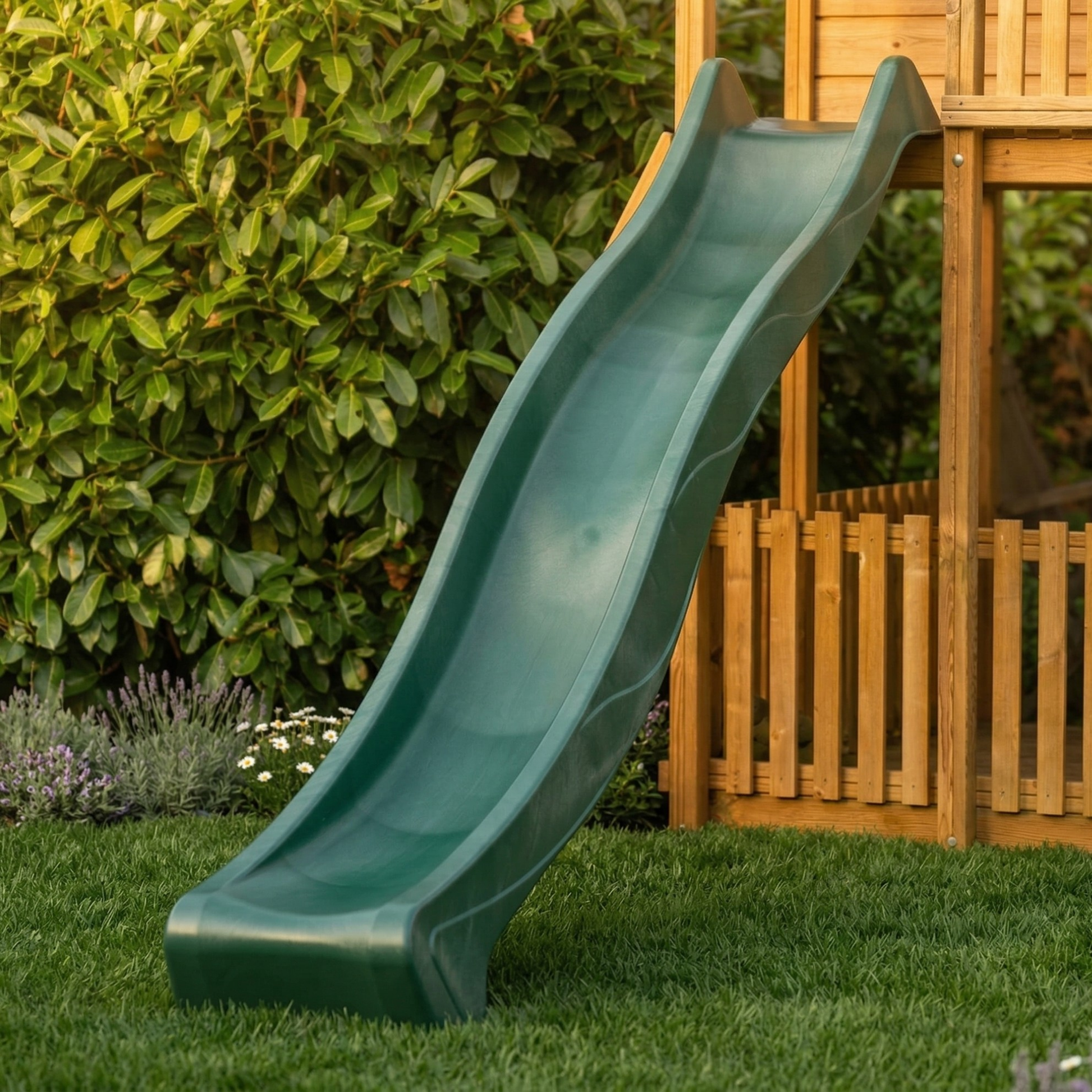 3m Green Children's Water Slide for Climbing Frames