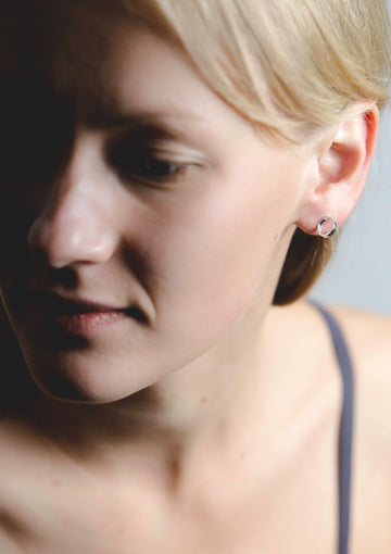 Minimalist CIRCLE Earrings – Timeless Silver 925 Elegance by Maarja Palu at www.brixbailey.com