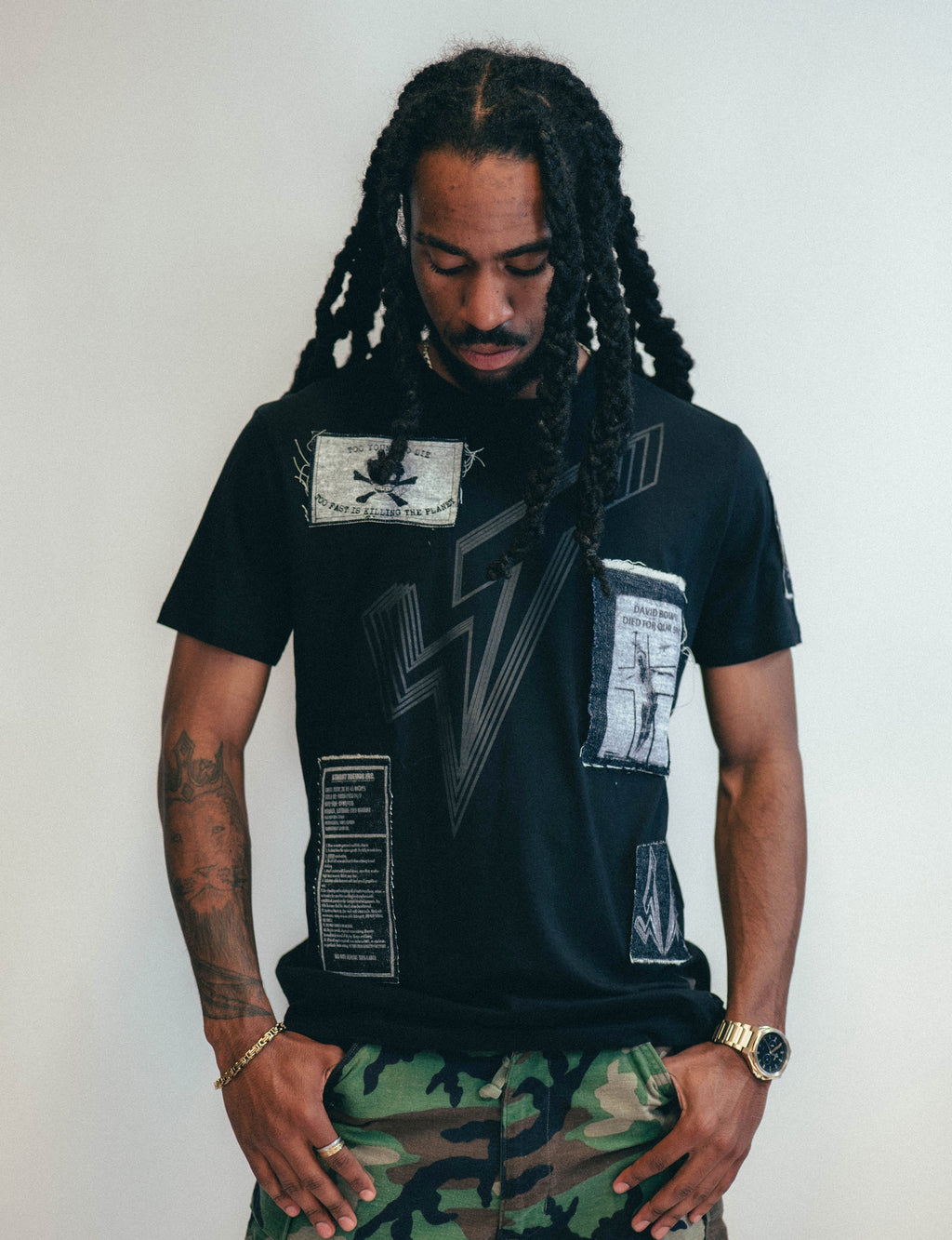 ST Patched Logo T-Shirt in Black