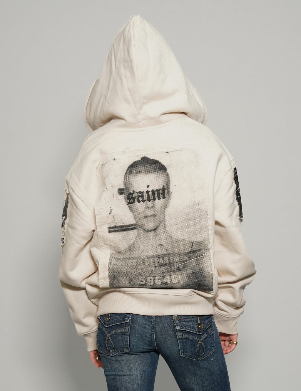 ST Multipatch Zip Hoodie in Ecru