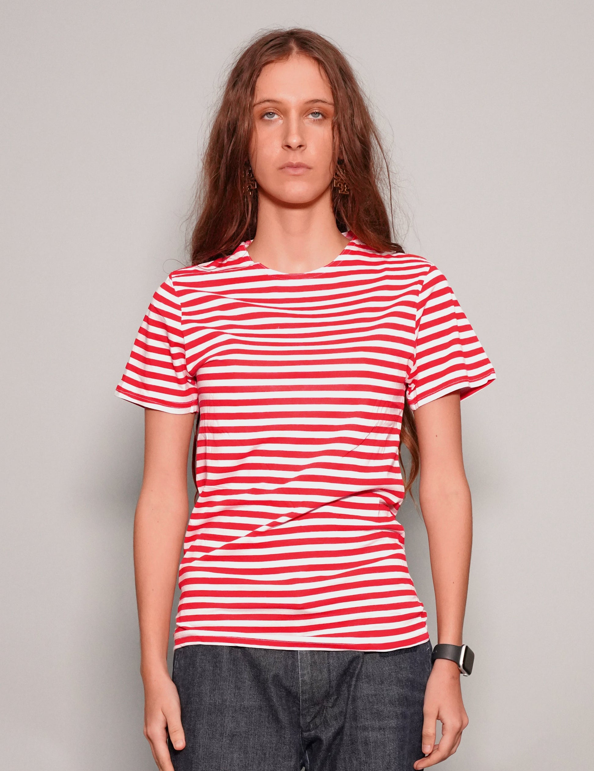 Vintage Naval T-Shirt in Red Stripe