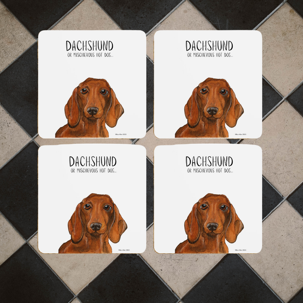 Dachshund Coaster Set – The Cutest Drink Guardians!