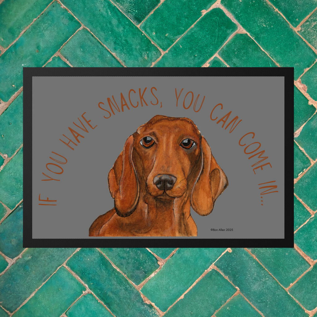 Snacks-Only VIP Access: The Dachshund Doormat!