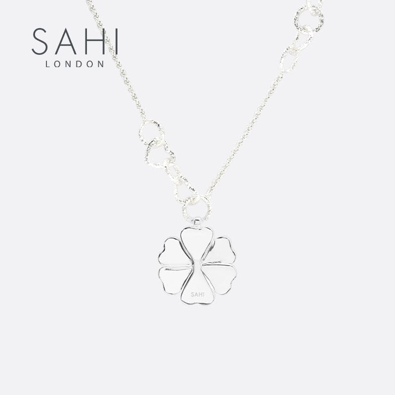 Camellia Bear Pendant Charm Necklace Hand Enameled