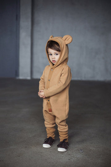 Cute Bear-Themed Cotton Jumpsuit for Kids – Cozy & Stretchable by Zezuzulla at www.brixbailey.com