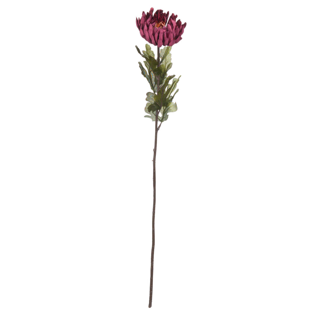 Artificial spider chrysanthemum with rust-to-burgundy ombre petals, lifelike plastic floral decor for autumn arrangements. by RoomLondon at brixbailey.com