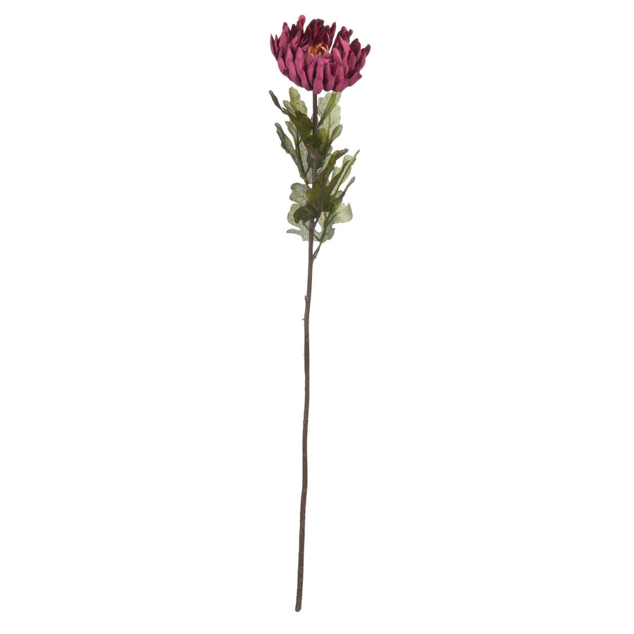 Artificial spider chrysanthemum with rust-to-burgundy ombre petals, lifelike plastic floral decor for autumn arrangements. by Sostter at brixbailey.com