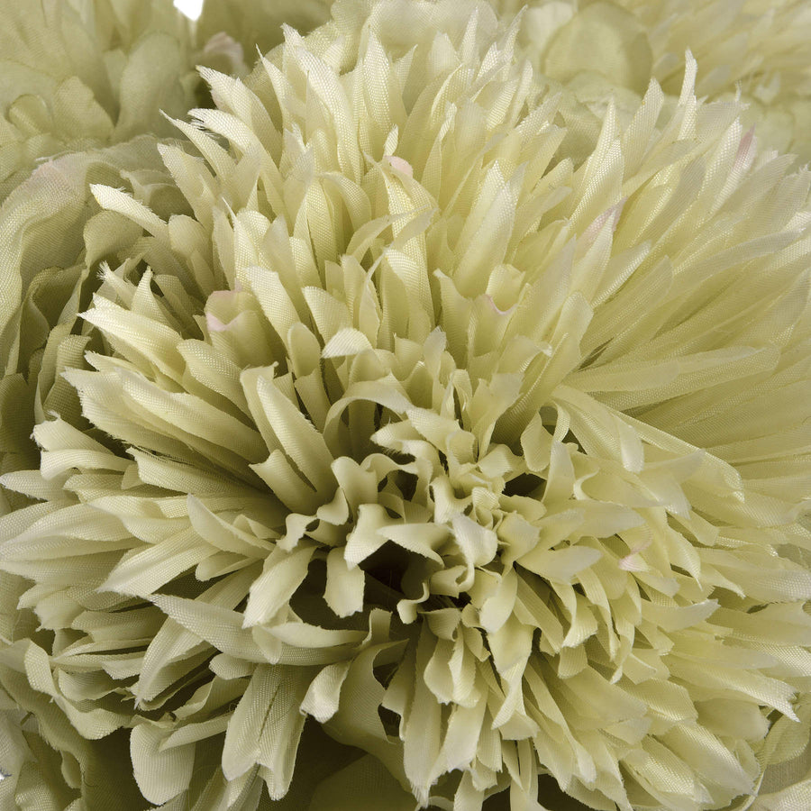 Lifelike artificial green peony stem with soft sage petals, perfect for home decor and floral arrangements. by Sostter at brixbailey.com