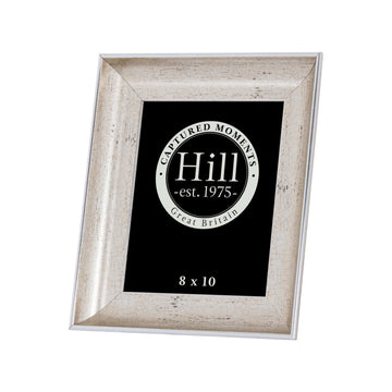Antique silver crackle photo frame with glass front, displaying 8x10 photo, distressed vintage finish for home decor. by Sostter at brixbailey.com