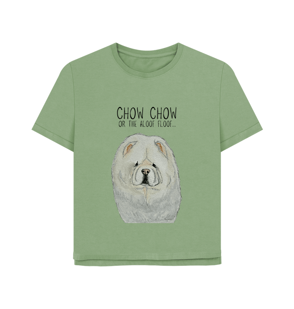 Embrace the Aloof Floof: Cream Chow Chow Women’s Relaxed Fit T-Shirt
