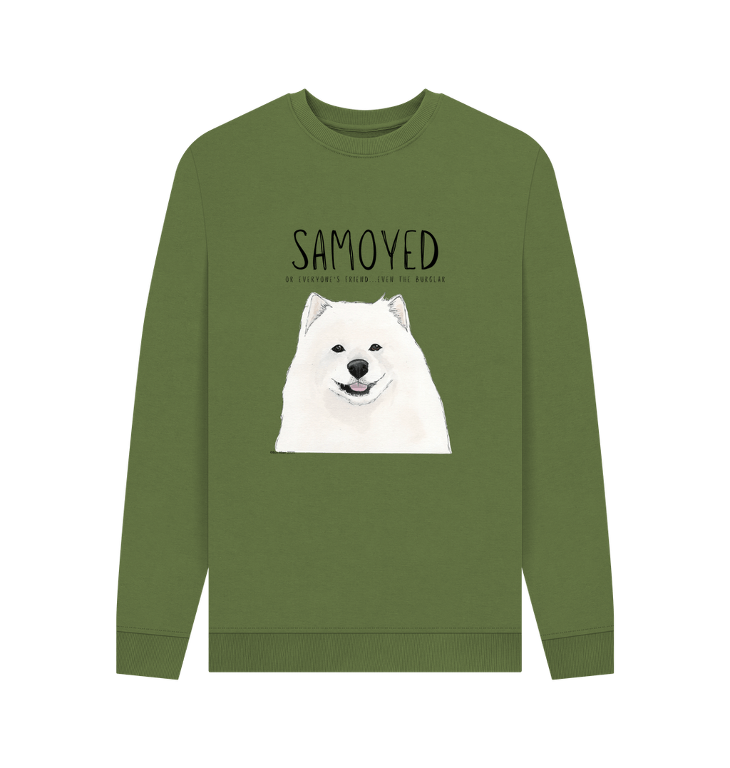 Warm, Fluffy & Slightly Suspicious – Samoyed Crewneck Sweatshirt