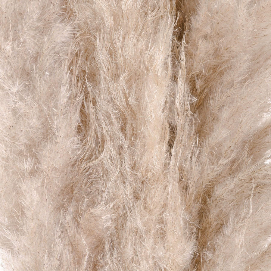 Natural cream dried pampas grass stem in stoneware vase, 110cm tall, for minimalist or lavish home dÃ©cor by Sostter at brixbailey.com