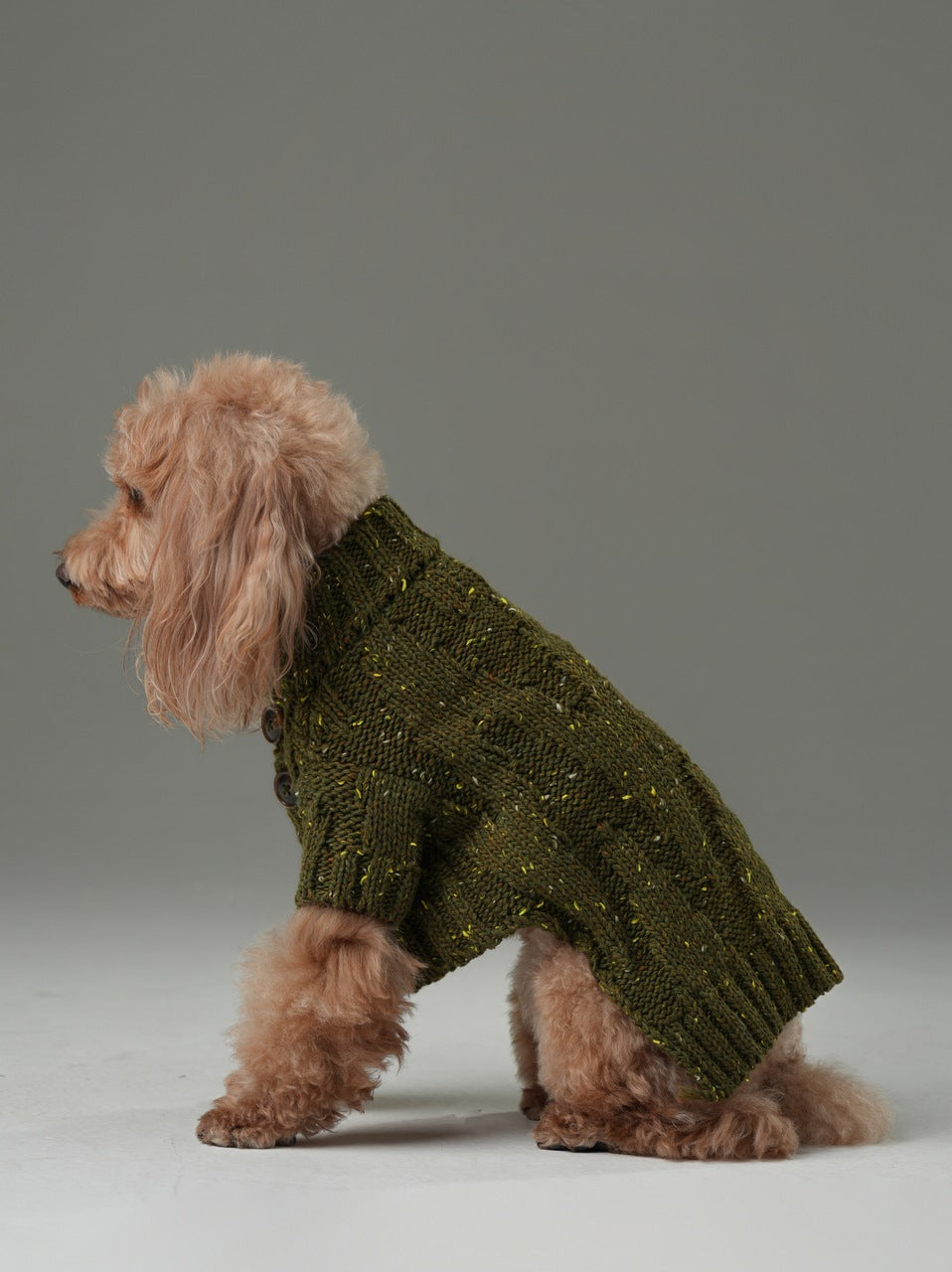 Glacier Pet Sweater Olive Green