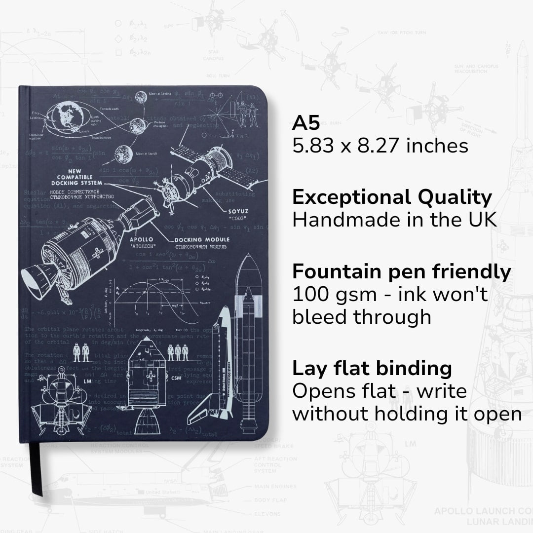 Space Exploration A5 Hardcover Notebook