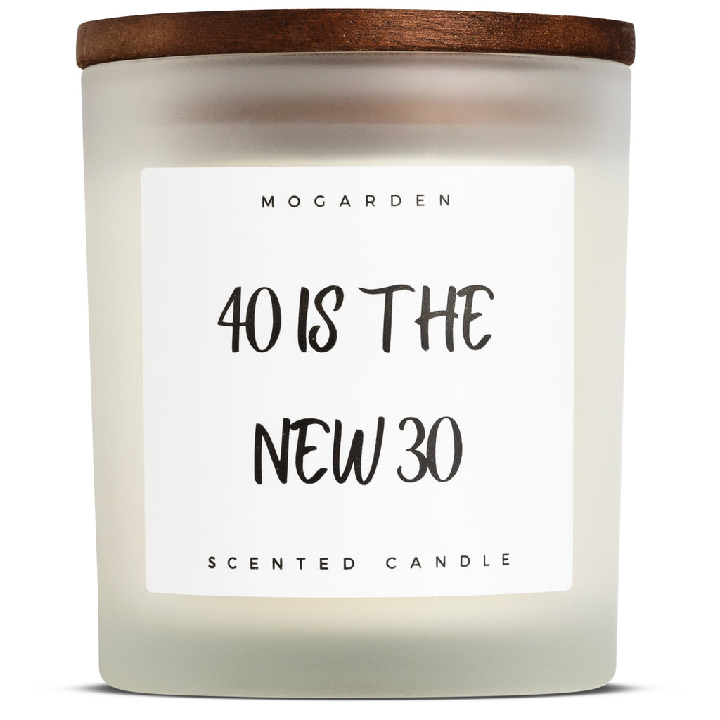 40th Birthday Candle, Luxury Scented Vanilla Soy Candle 220gr, 40th Birthday Gifts