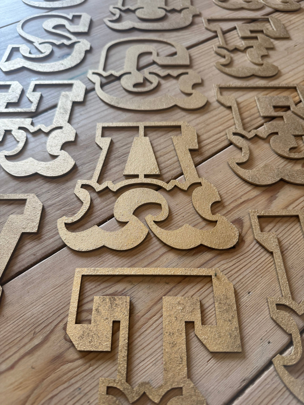 A-Z Rustic 5" or 12" Gold Metal Carnival Letters.