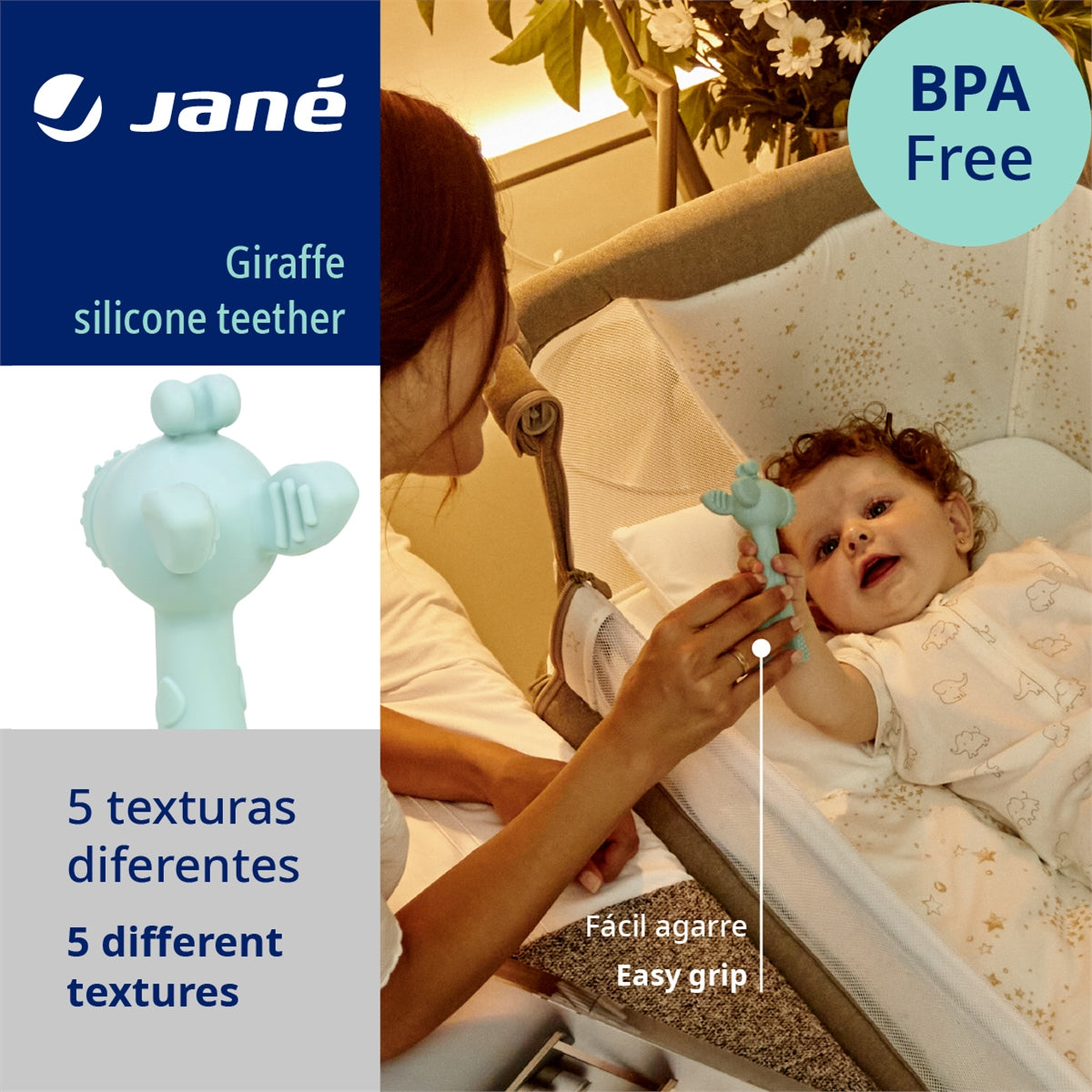 Giraffe Silicone Teether Ring for Babies