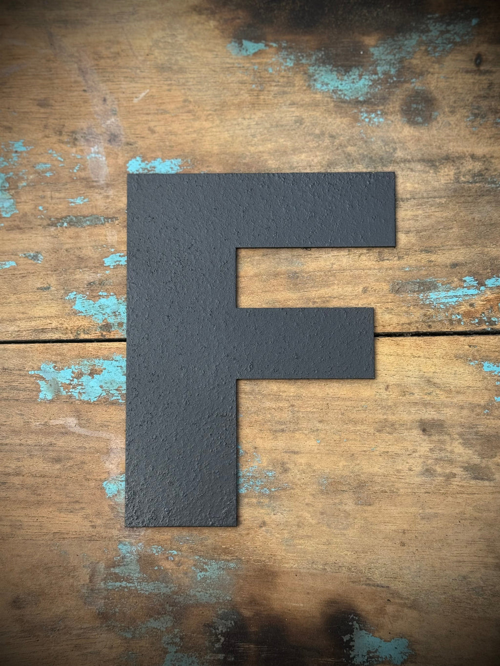 12" and 5" Black Fat Font Metal Letters.