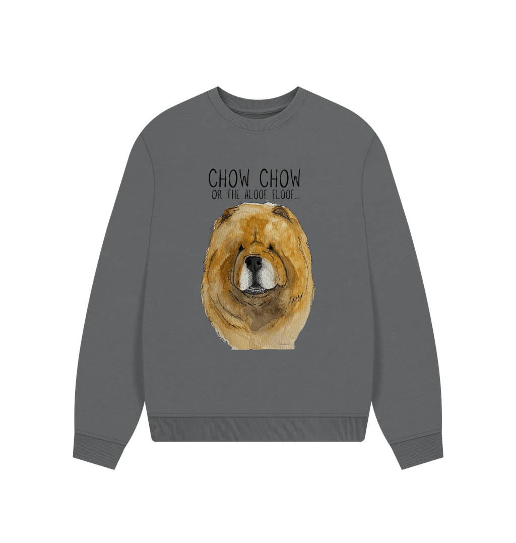 Snuggle in Style – Red Chow Chow Ladies Oversized Sweatshirt!