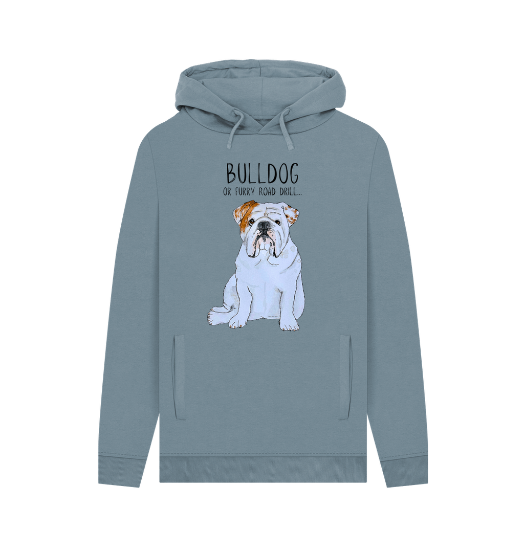 Bulldog Power: Furry Road Drill Men’s Hoodie for Ultimate Cool!