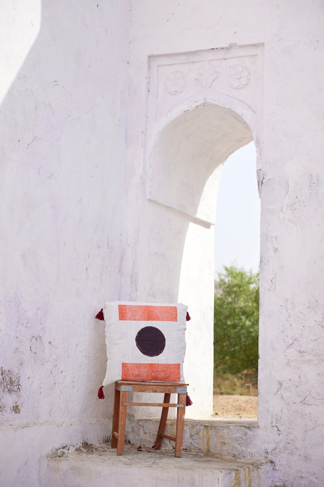 Bauhaus Reversible Quilt in Orange and White