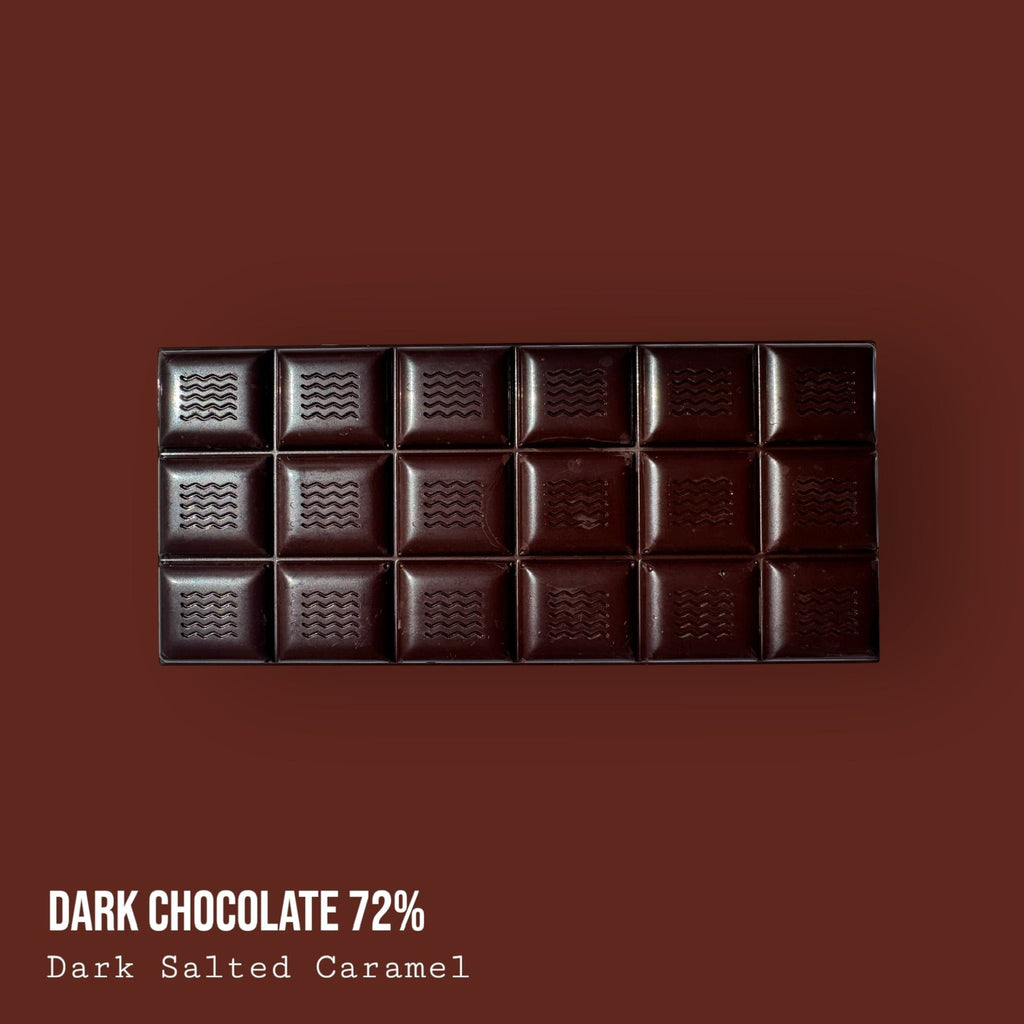 Single Origin Dark Perú 72% with Dark Chocolate Salted Caramel 110g