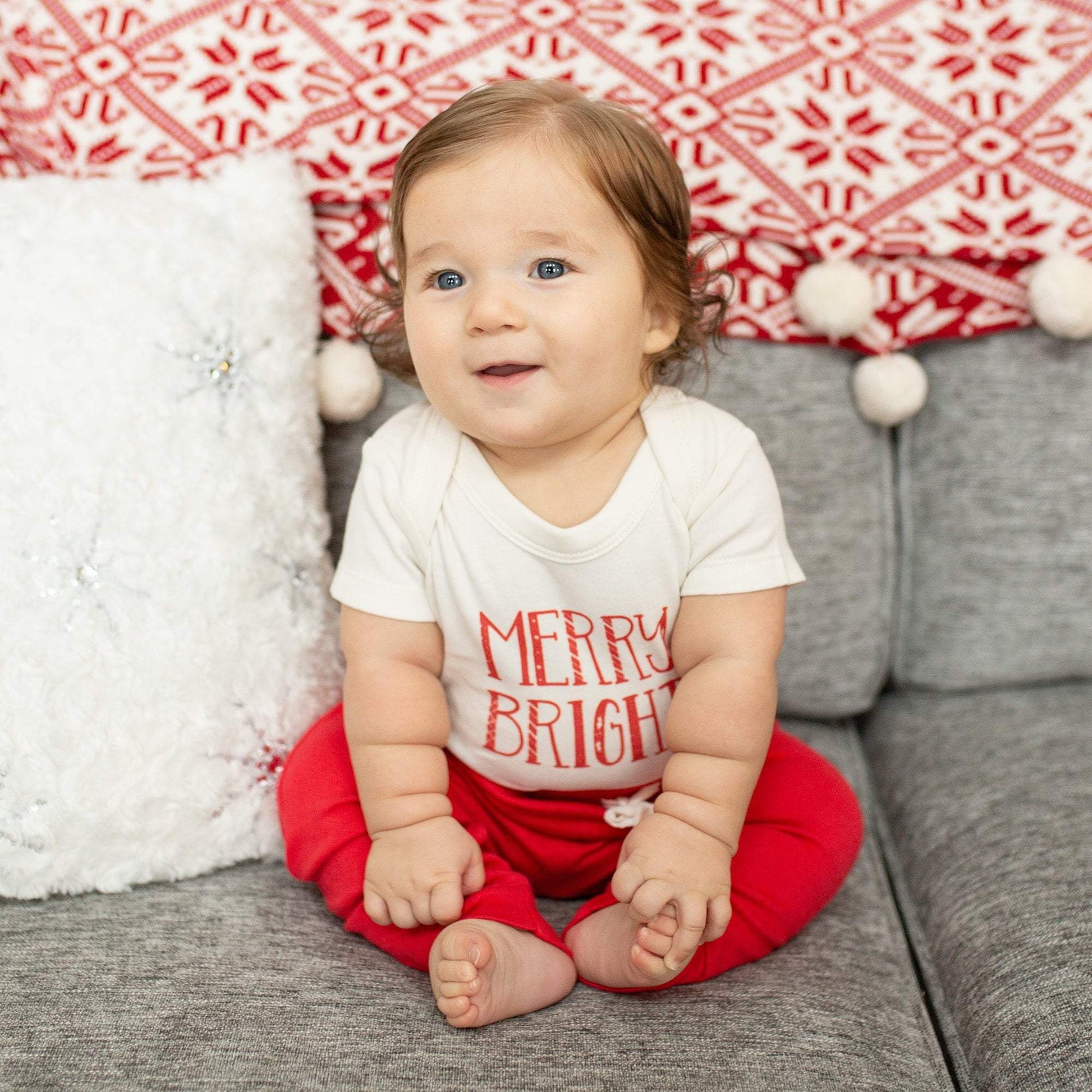 Merry and Bright Graphic Bodysuit for Baby