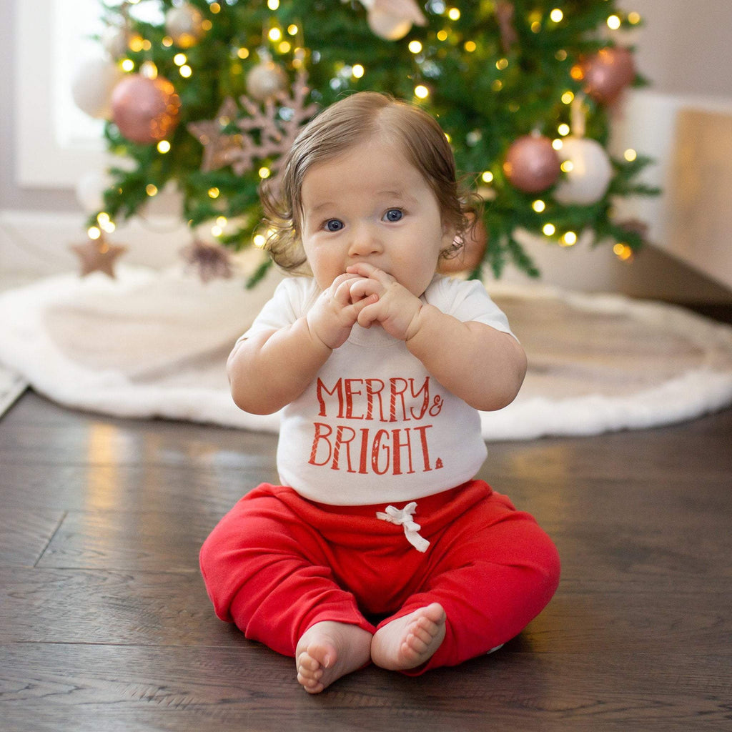 Merry and Bright Graphic Bodysuit for Baby