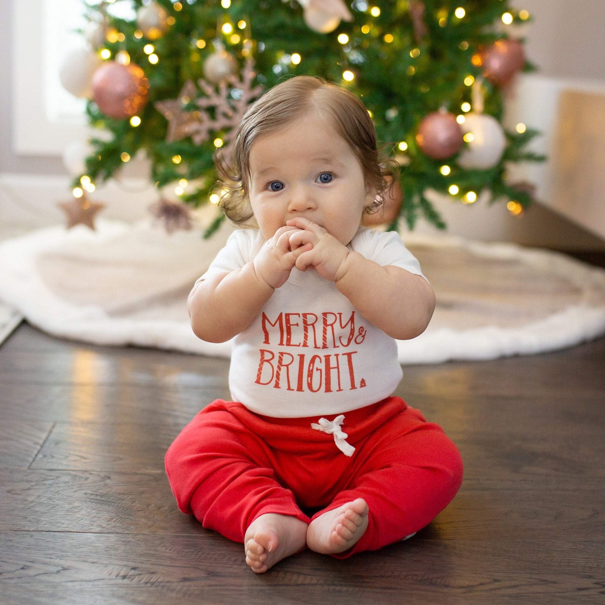 Merry and Bright Graphic Bodysuit for Baby