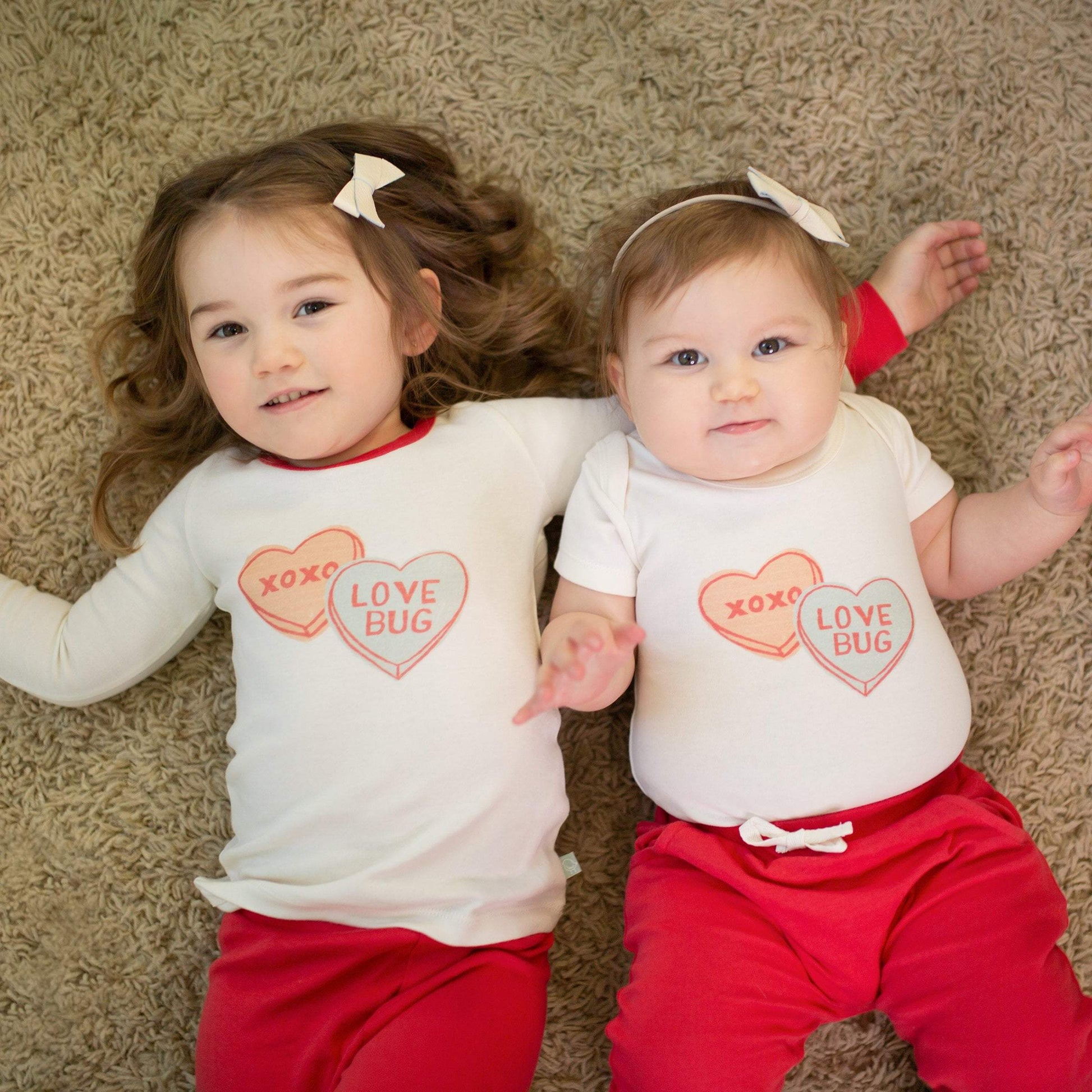 Candy Hearts Organic Cotton Pajamas for Toddlers
