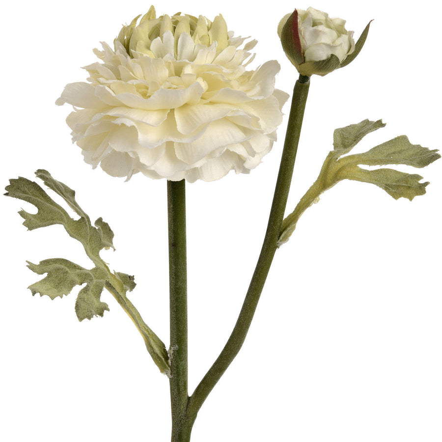 Green ranunculus spray with ultra-realistic blooms in soft natural green, perfect for spring arrangements or wedding centerpieces. by Sostter at brixbailey.com