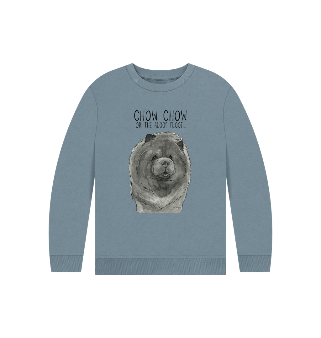 Stylish Blue Chow Chow Child's Sweatshirt – Comfy for Dog Lovers