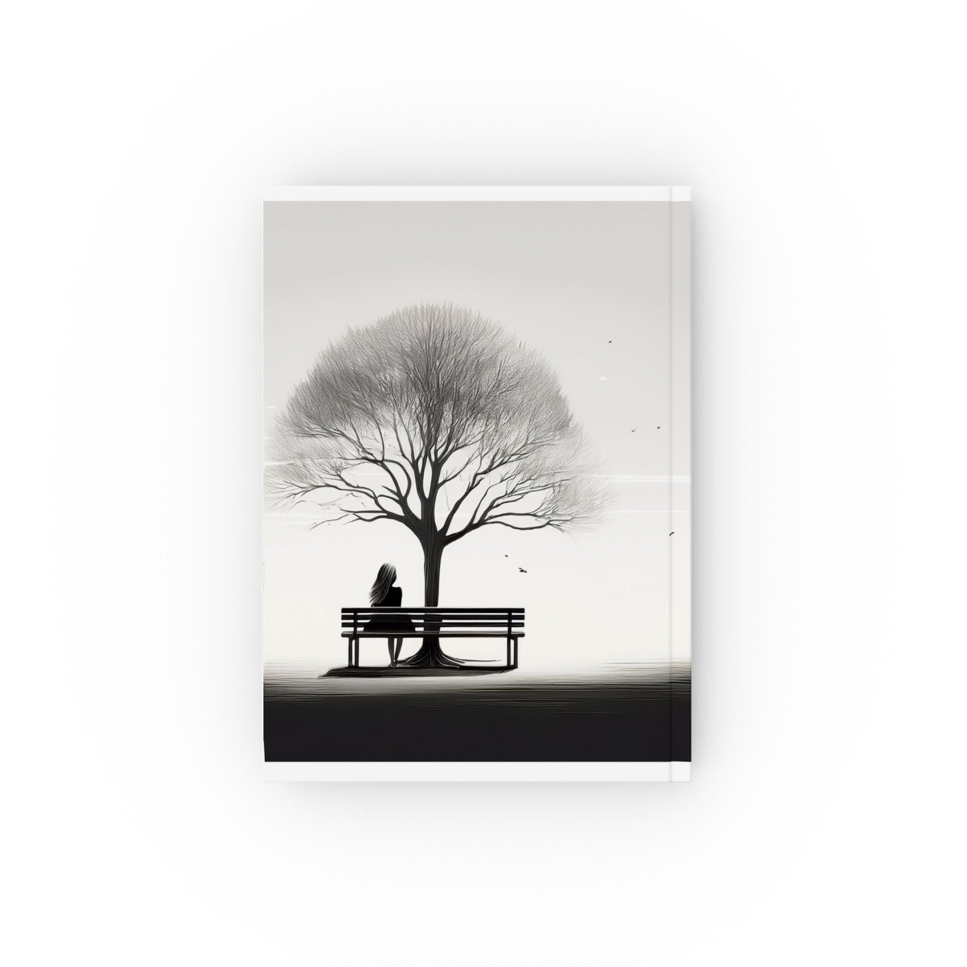 Hardcover Journal – Aesthetic Black And White Nature Design