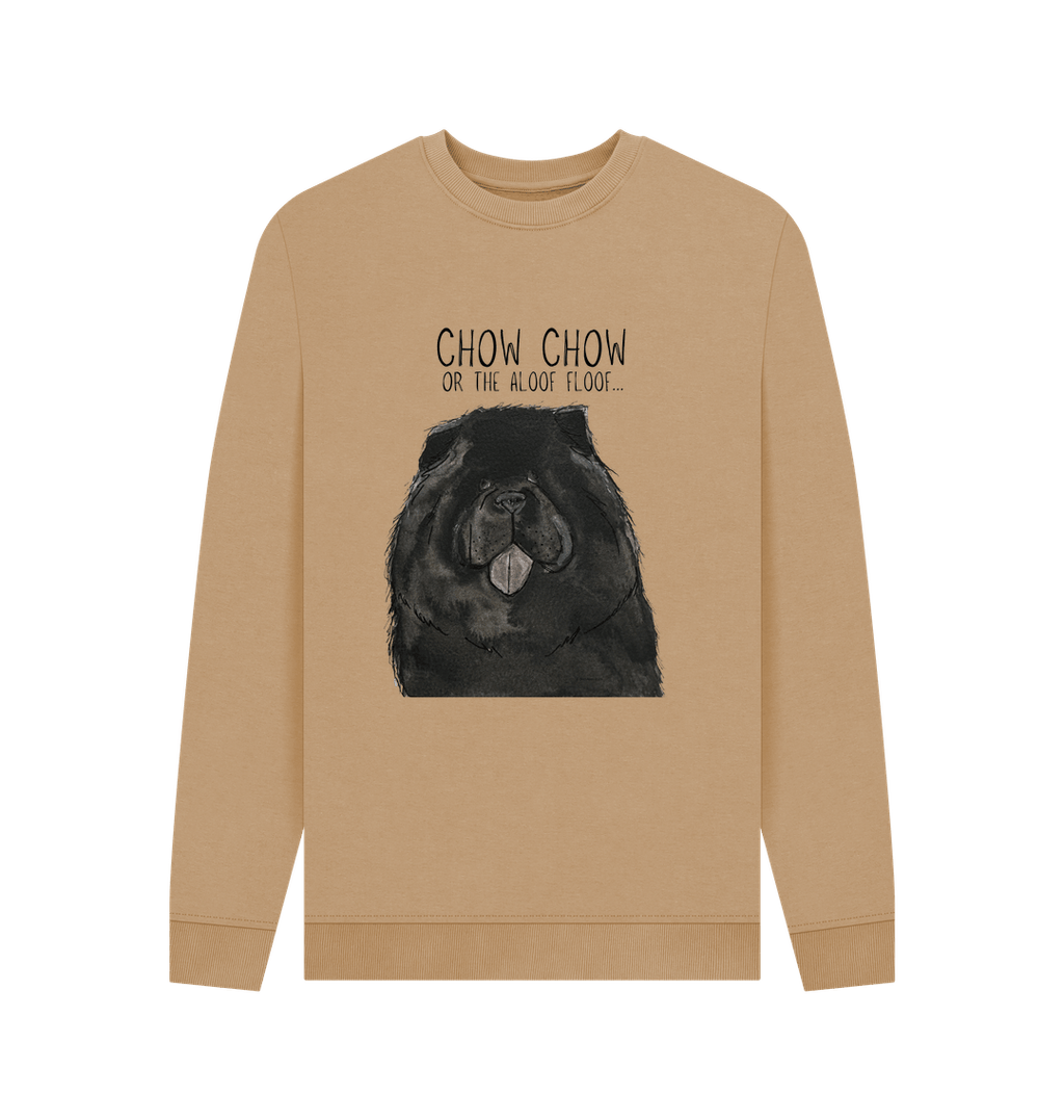 Black Chow Chow 'The Aloof Floof' Men's Crewneck Sweatshirt – Cozy and Stylish