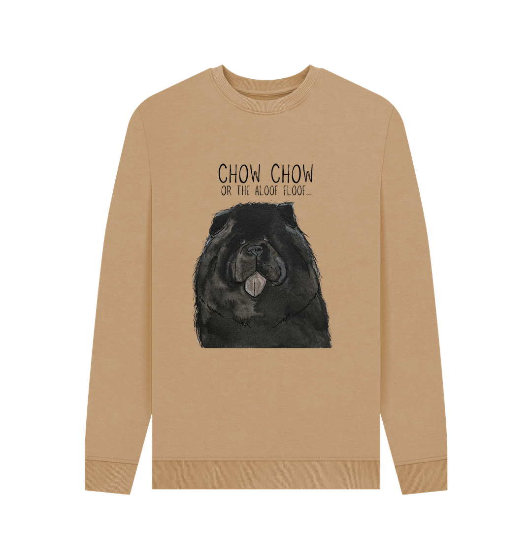 Black Chow Chow 'The Aloof Floof' Men's Crewneck Sweatshirt – Cozy and Stylish