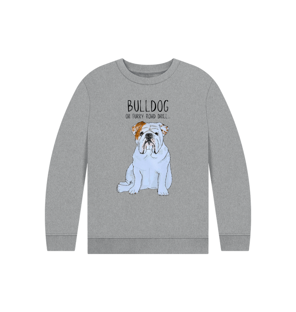 Furry Road Cool: Bulldog Power Kid’s Sweatshirt for Playtime Warriors!