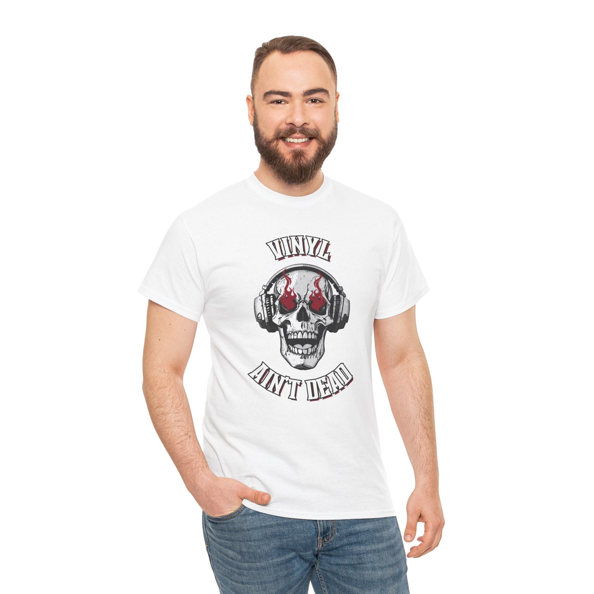 Vinyl Ain't Dead Skull Men's T-Shirt