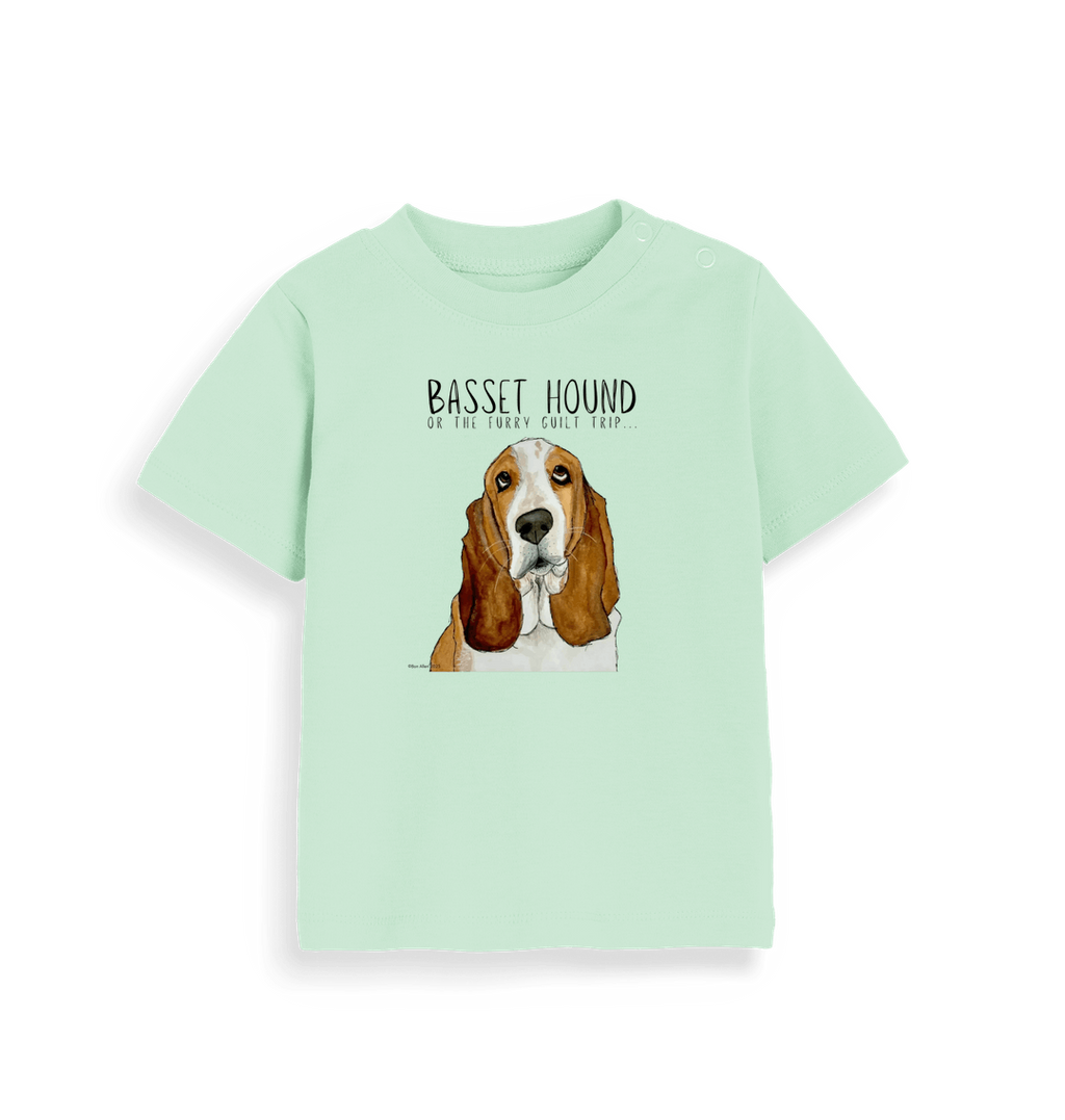 Basset Hound Baby T-Shirt: The Cutest Guilt Trip for Your Little One!