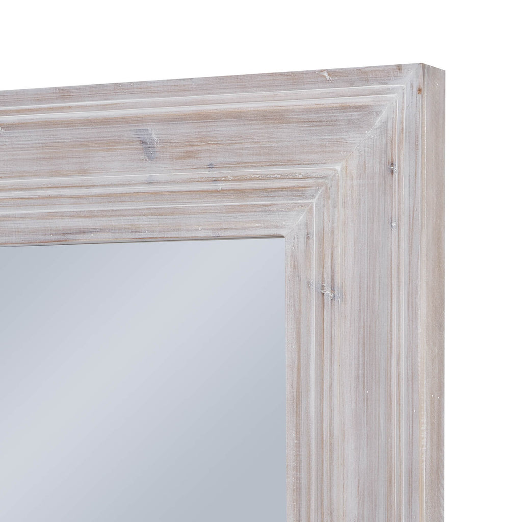 White washed large mirror with rustic wood frame, 200 cm height, farmhouse or contemporary decor.by Sostter at brixbailey.com