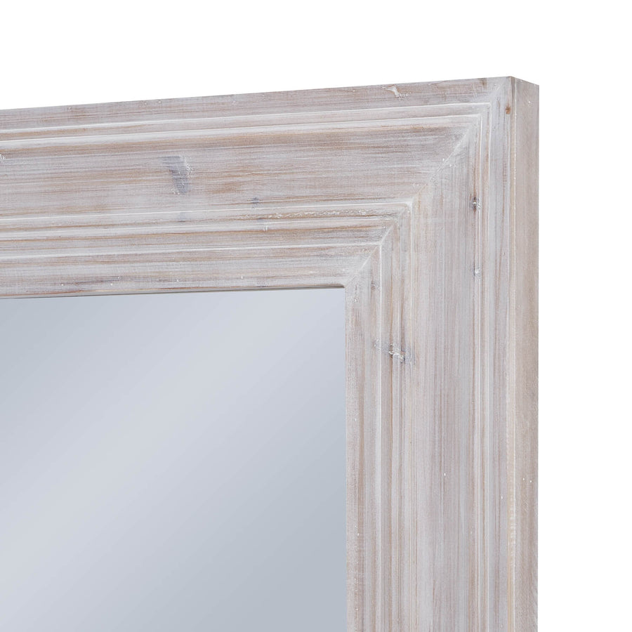White washed large mirror with rustic wood frame, 200 cm height, farmhouse or contemporary decor.by Sostter at brixbailey.com