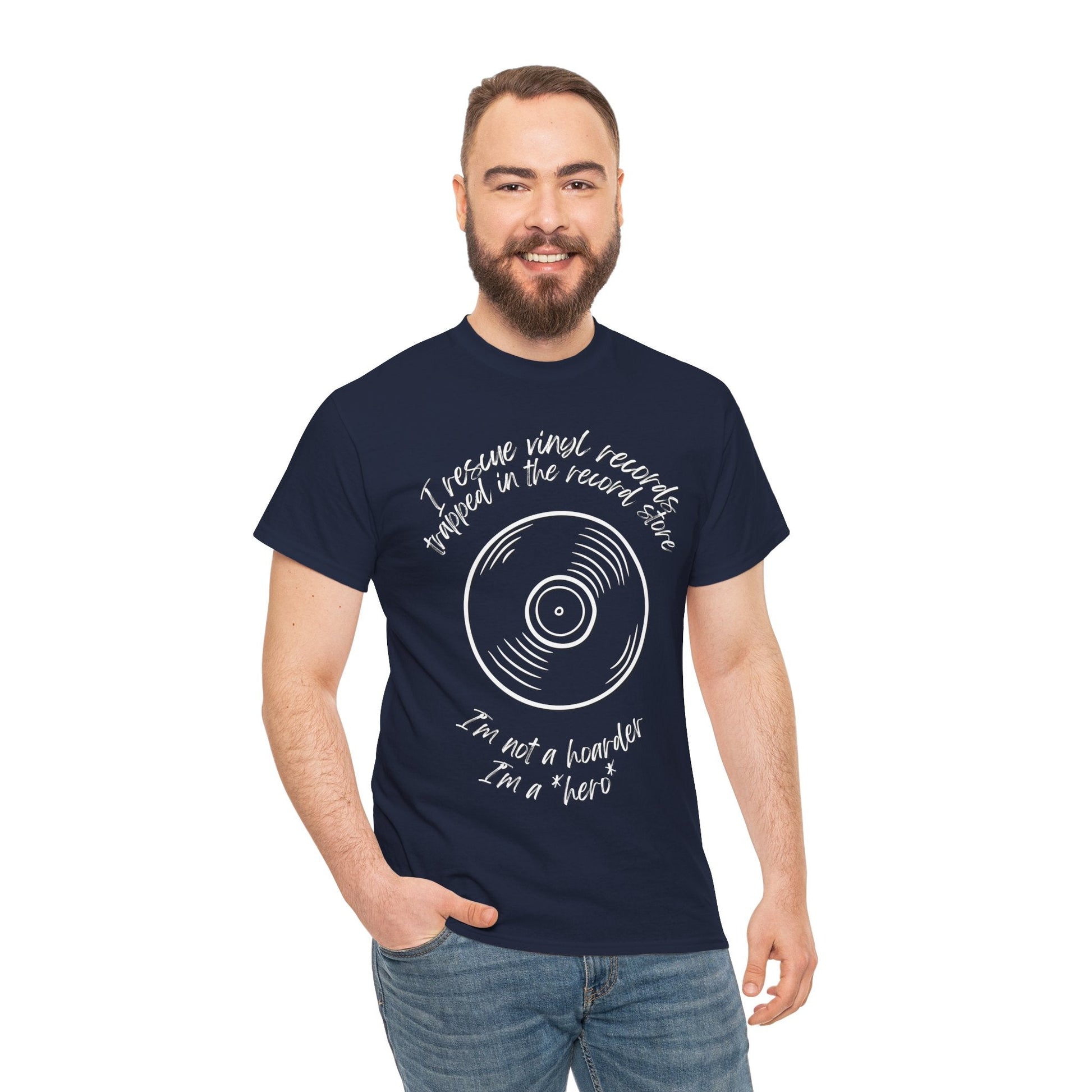 I'm Not a Hoarder I'm a Hero Men's Vinyl T-Shirt