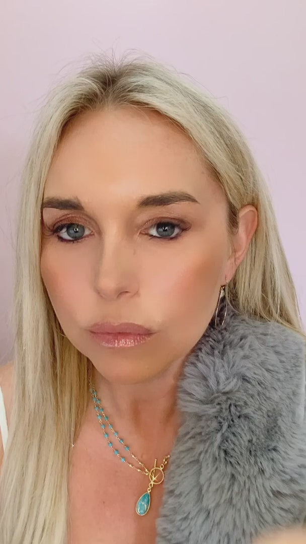 Small Featherweight Hoop Earring in Silver with Silver Wrap