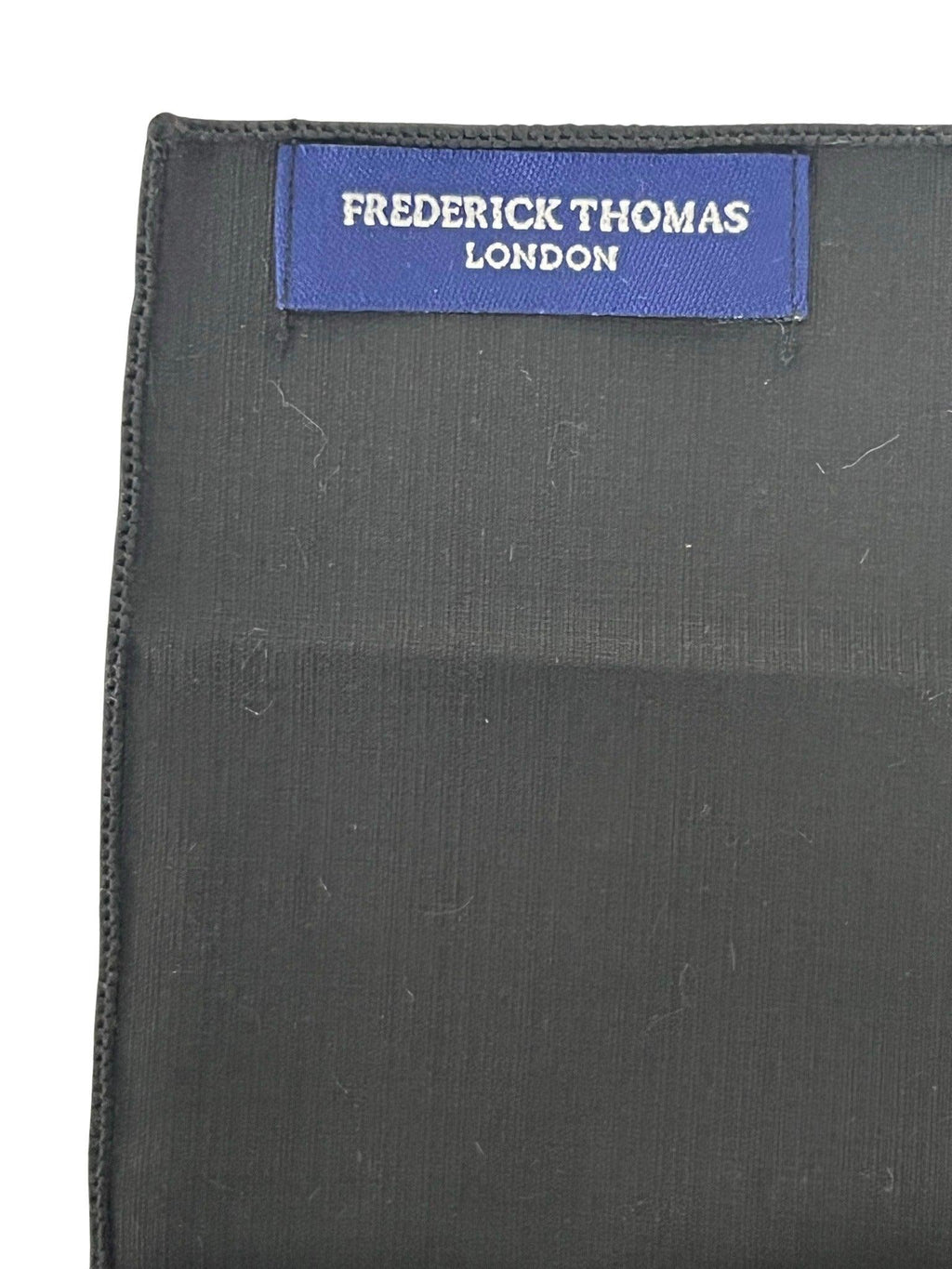 Plain Black Bamboo Tie and Pocket Square Set