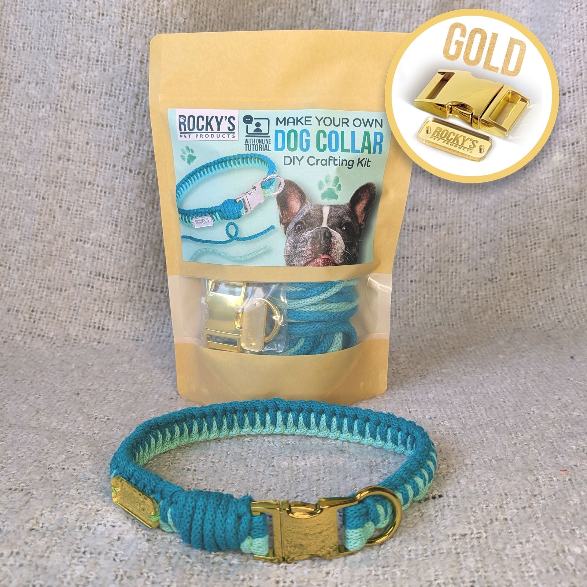 Make Your Own Dog Collar Craft Kit in Mint