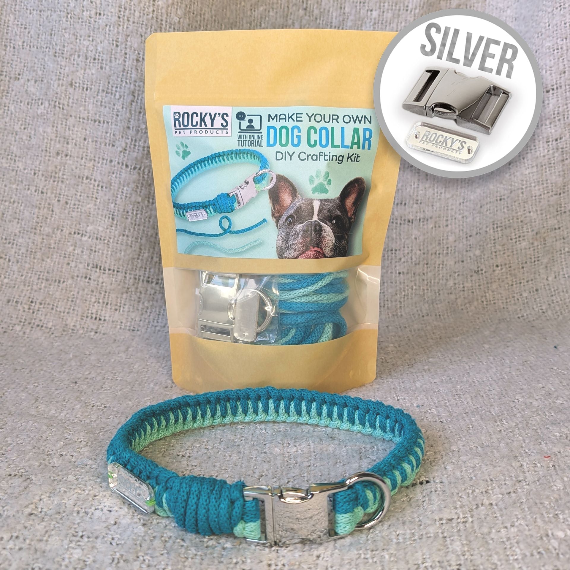 Make Your Own Dog Collar Craft Kit in Mint